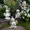 Northlight Set of 4 Gray Cherub Angel Outdoor Garden Statues 6.5"
